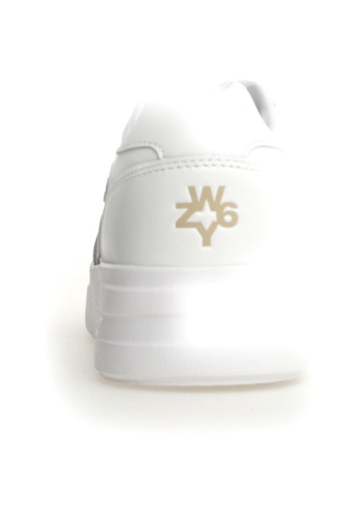 Shop W6yz White Leather Sneakers