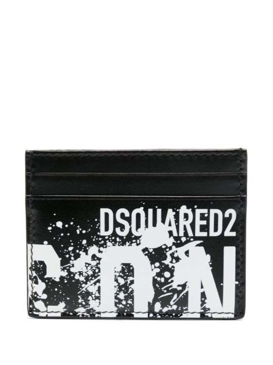 Dsquared2 Logo Print Cardholder In Black
