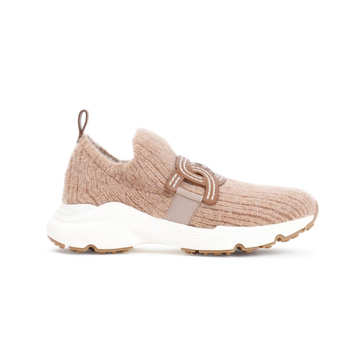 Tod's Womens Tan Sport Run 54c Calzino Logo-embellished Mesh Low-top Trainers In Pink
