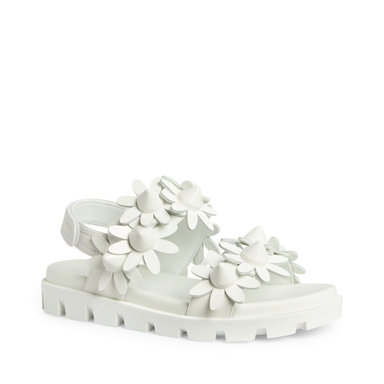Shop Christian Louboutin Daisy Spikes Cool Sandals In White