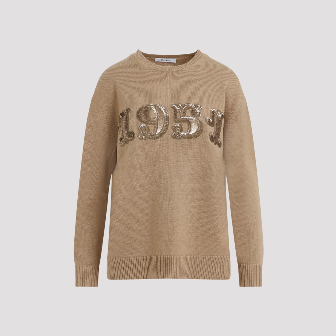 Max Mara Sweater In Wool And Cashmere Blend In Brown