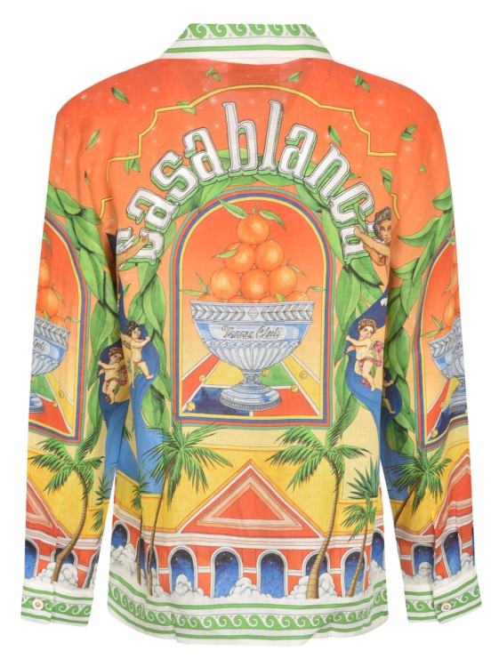Shop Casablanca All-over Graphic Print Shirts In Orange