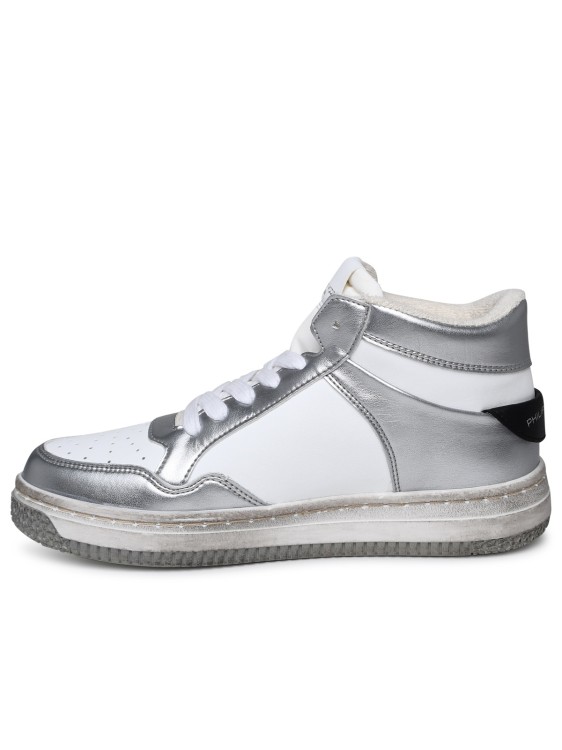 Shop Philippe Model Lion Sneaker In Two-tone Polyurethane Blend In White