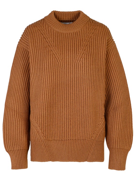 Shop Jil Sander Brown Wool Sweater