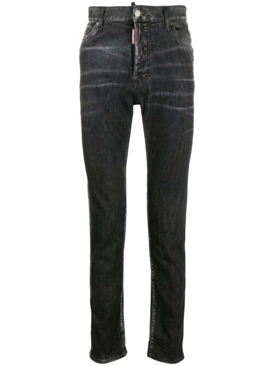 Shop Dsquared2 Cool Guy Distressed Skinny Denim Stretch-cotton Jeans In Black