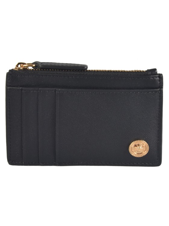 Versace Small Zip-around Wallet In Black