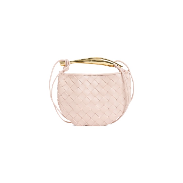 Bottega Veneta Sardine Mini Pink Brass Lamb Leather Handbag