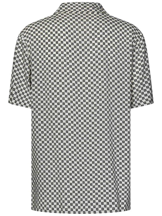 Shop Balmain Short-sleeved White Viscose Shirt In Grey