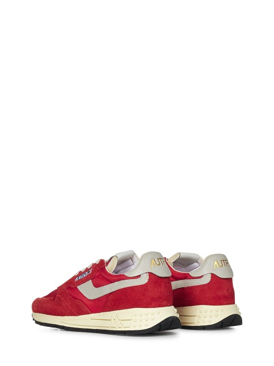 Autry Reelwind Low Nylon And Suede Sneakers In Red