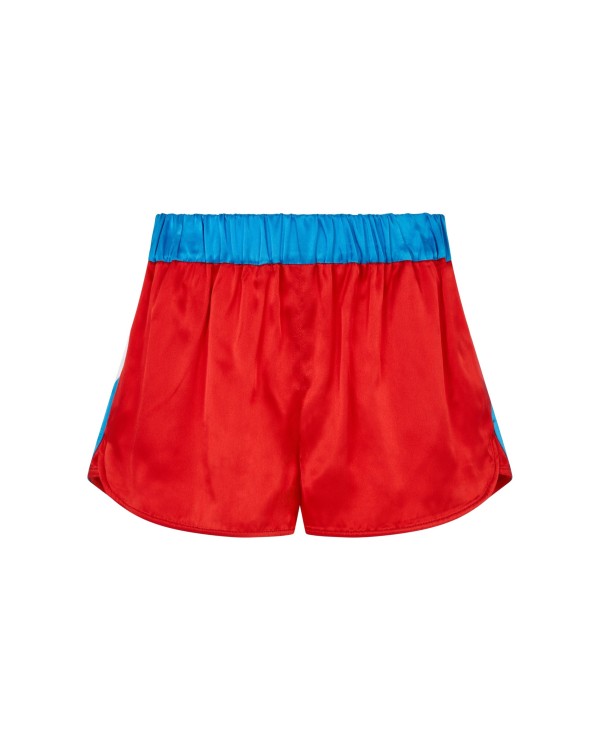 Shop Serena Bute Satin Racer Shorts - Retro Red