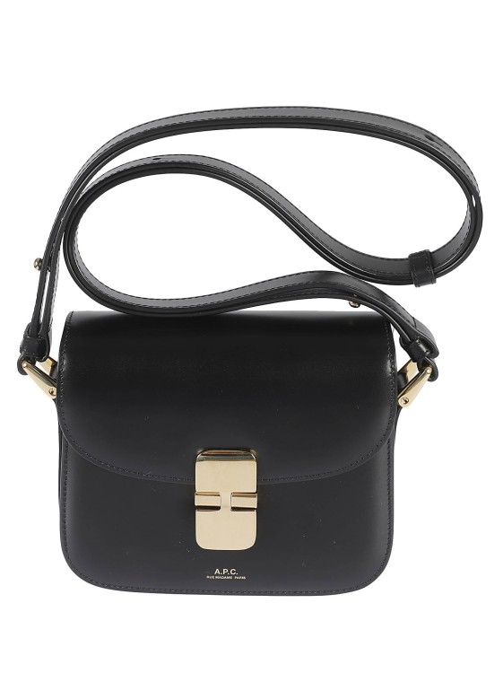 Grace Mini Leather Shoulder Bag in Black - A P C