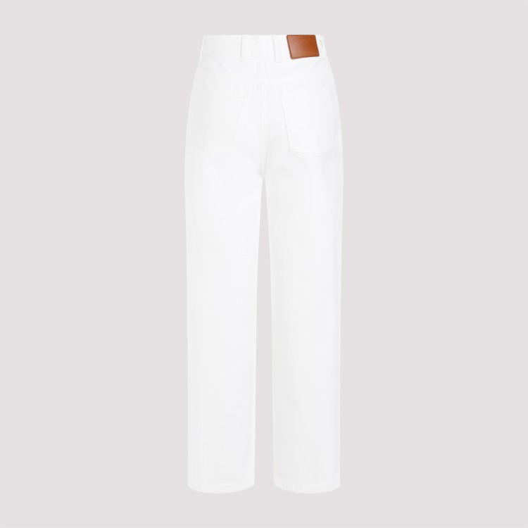 Shop Moncler White Cotton Pants