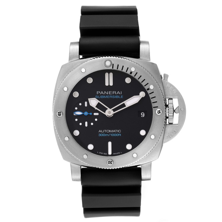 Panerai Submersible Automatic Black Dial Mens Watch Pam00973 In