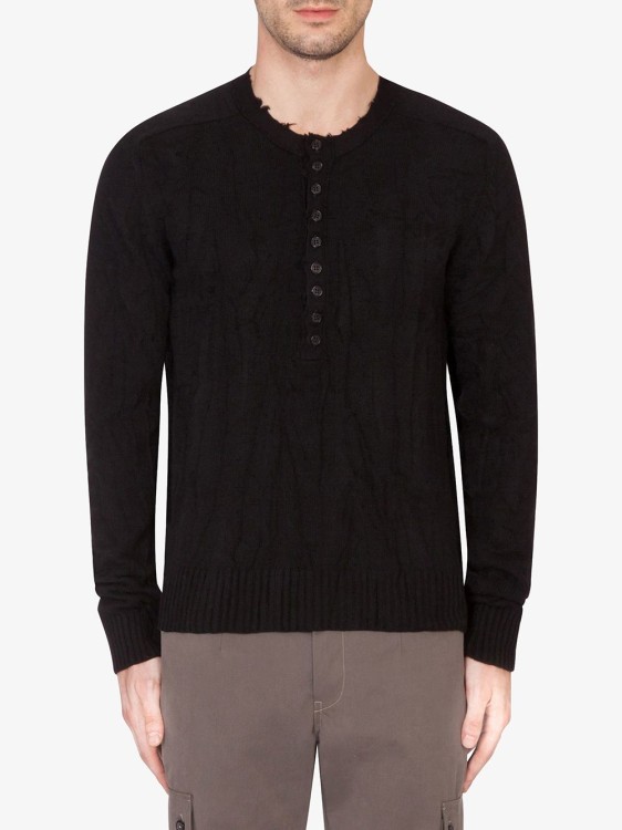 Shop Dolce & Gabbana Black Cable-knit Jumper
