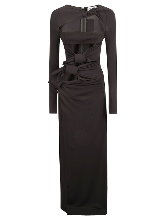 Attico Candice Cut-out Gown In Black
