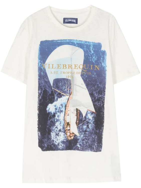 Shop Vilebrequin Crew Neck T-shirt In White