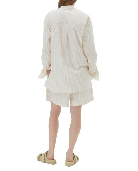 Tekla Poplin Pyjamas Shorts In White