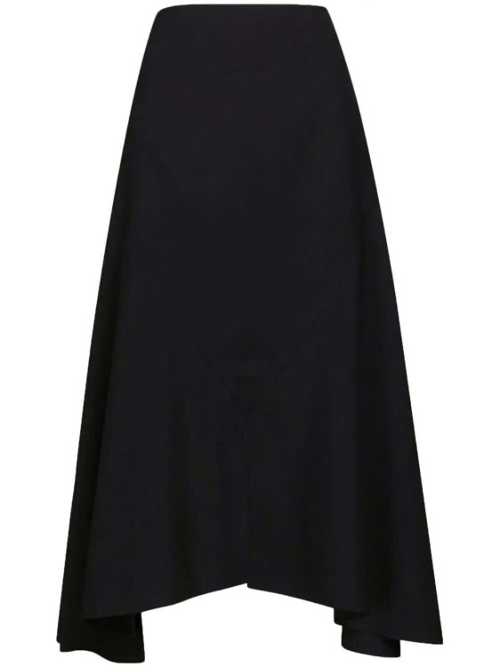 Marni High-waisted High-low Hem Skirt In Black