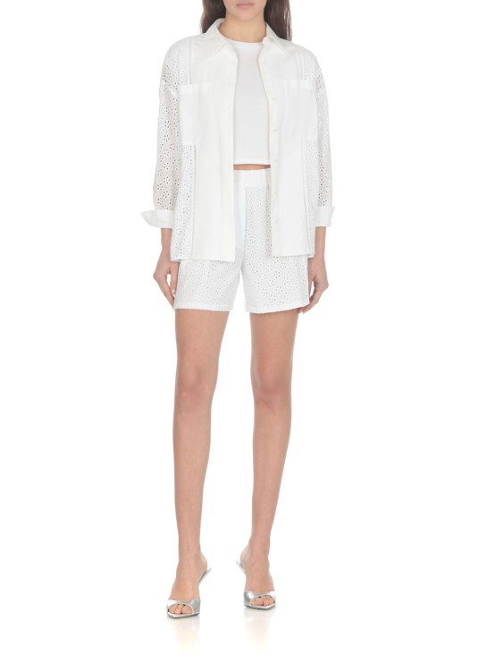 Shop Kenzo Cotton Shorts In White
