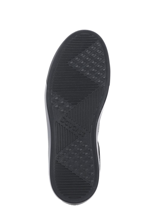 Shop Doucal's Black Tumblet Sneakers