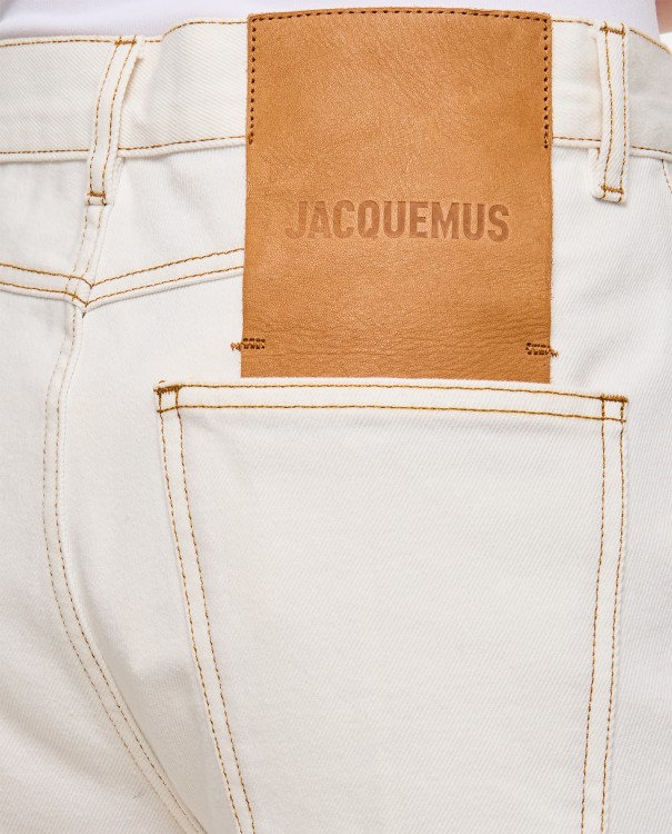 Shop Jacquemus Regular Denim Pant In White