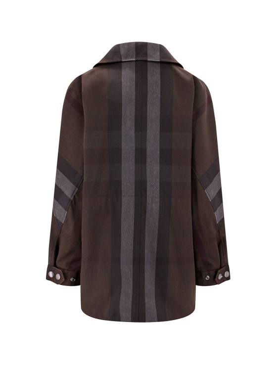 Shop Burberry Iconic Tartan Motif Jacket In Brown
