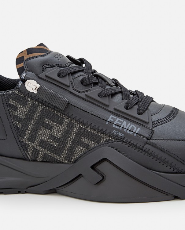 Shop Fendi Low-top ' Flow' Sneakers In Black