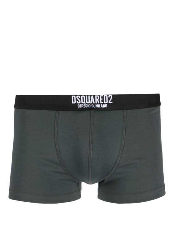 Dsquared2 Logo-waistband Cotton Boxers In Grey