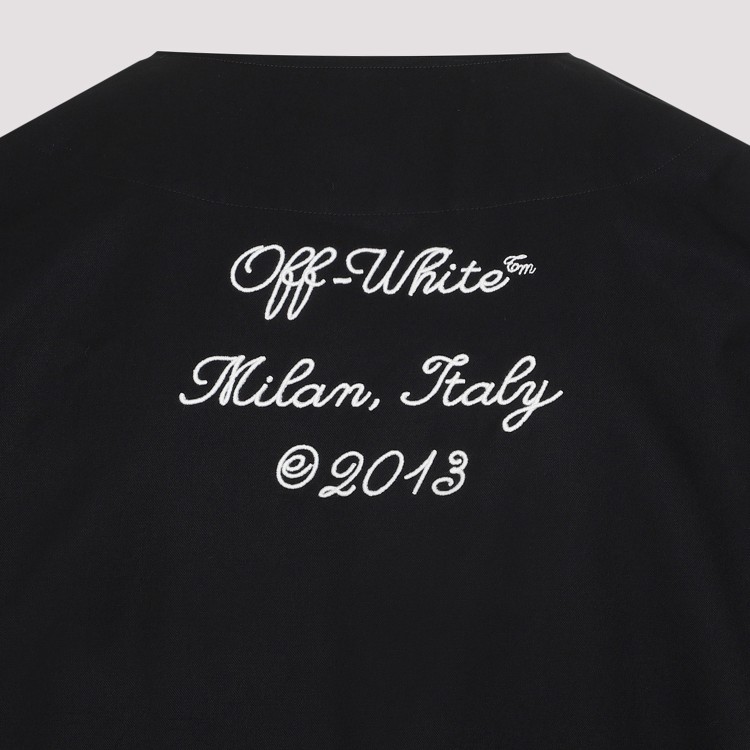 Shop Off-white Baseball Black Cotton Shirt