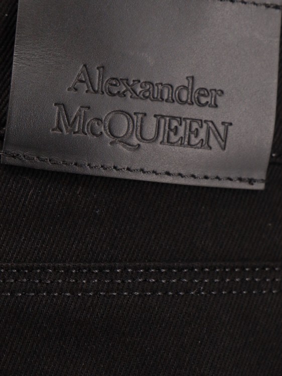 Shop Alexander Mcqueen Organic Cotton Bermuda Shorts With Nylon Inserts In Black