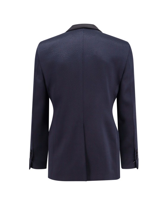 Shop Tom Ford Viscose Blazer With Satin Profiles In Black