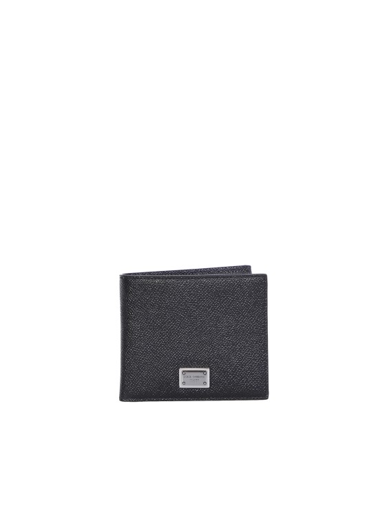 Dolce & Gabbana Logo Plaque Leather Wallet In Neutrals