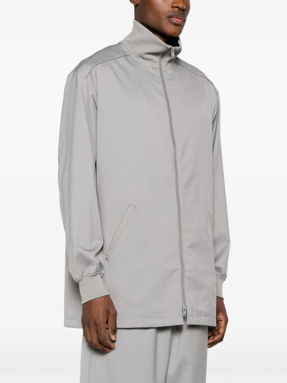 Shop Y-3 Ref Wo Zip-up Sport Jacket In Grey