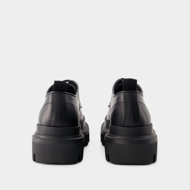 Shop Dolce & Gabbana Plateform Derbies - Leather - Black