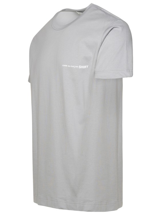 Shop Comme Des Garçons Gray Cotton T-shirt In White