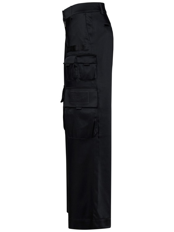 Shop Off-white Toy Box Cargo Trousers In Black