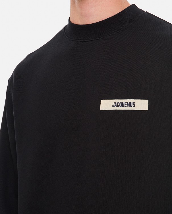 Shop Jacquemus Crewneck Sweatshirt In Black