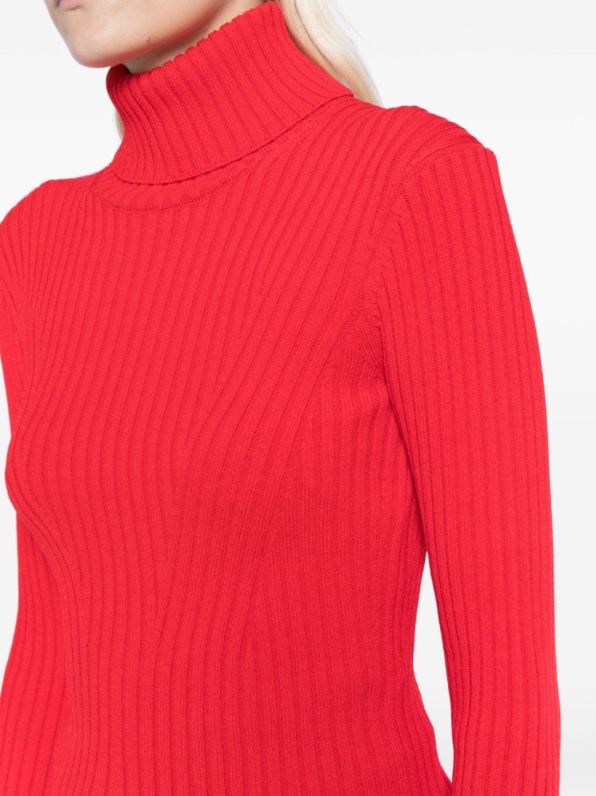 Shop Staud Cardinal Red Roll Neck Sweater