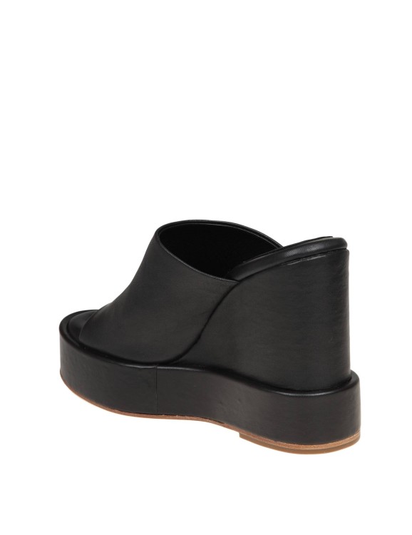 Shop Paloma Barceló Angelina Wedge Sandal In Black Leather