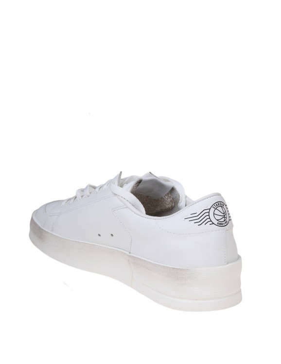 Shop Golden Goose Stardan White Leather Sneakers