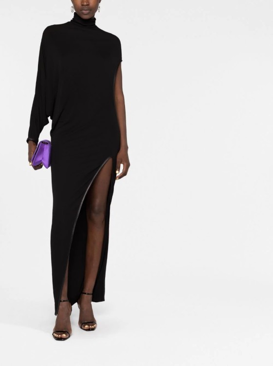 Shop Tom Ford Black Asymmetric Cut-out Maxi Dress