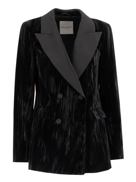 Ermanno Scervino Double Breasted Jacket In Black