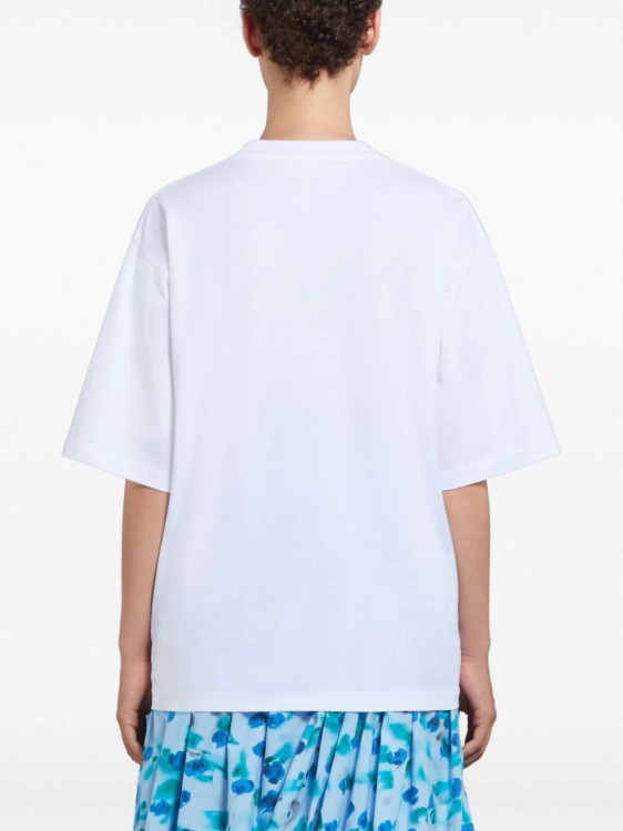 Shop Marni White Logo Print T-shirt