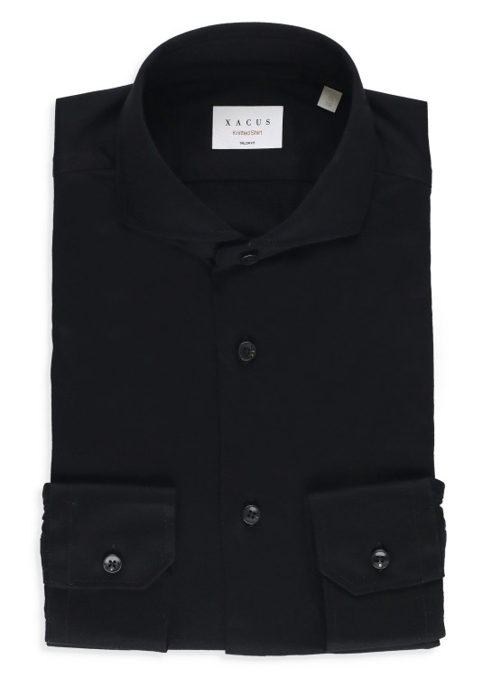 Shop Xacus Black Cotton Shirt