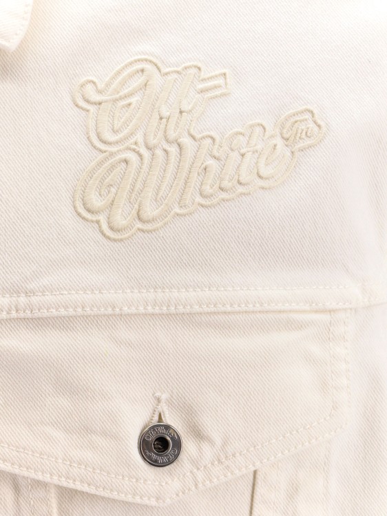 Shop Off-white Sleeveless Jacket With '90s Logo In White