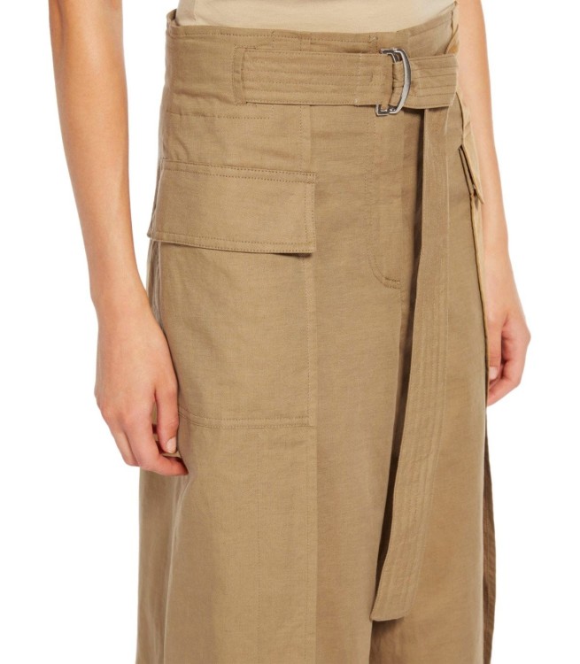 Shop Max Mara Pinide Beige Trousers In Brown