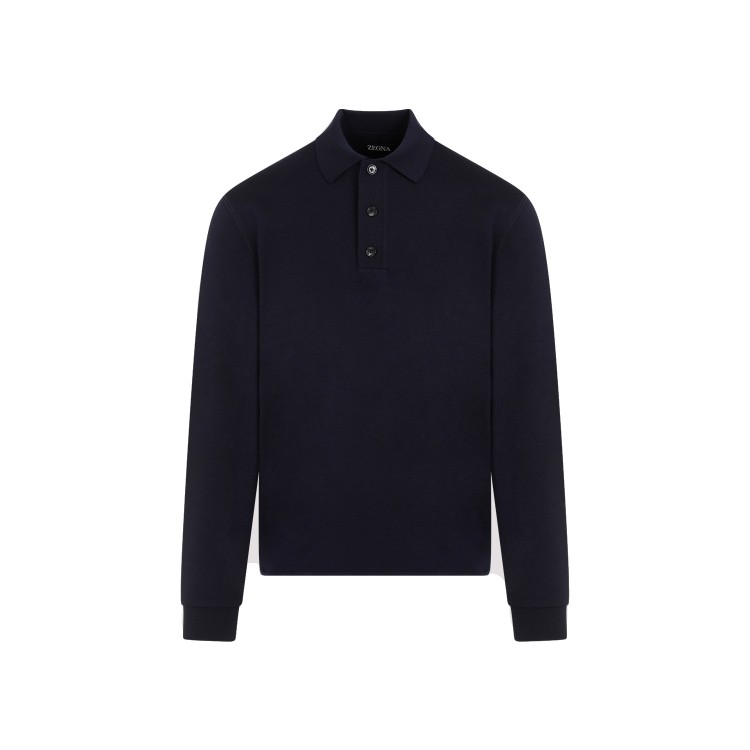 Zegna Navy-blue Wool High-performance Polo