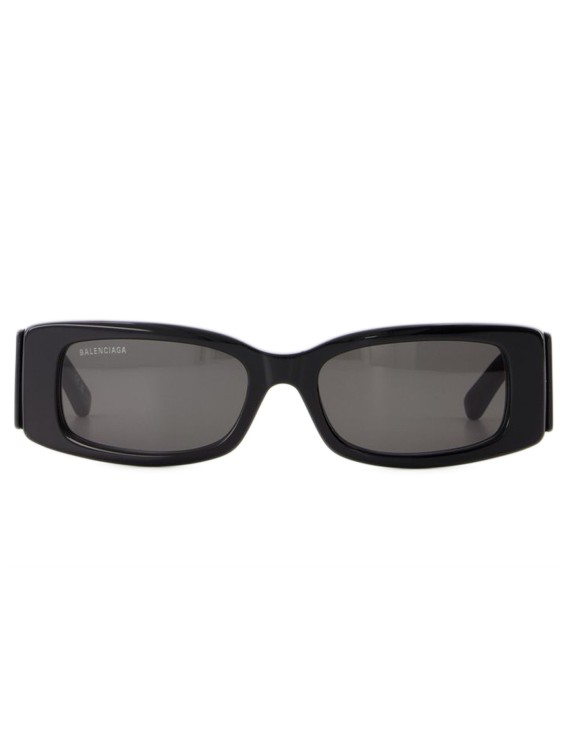 Balenciaga Acetate Rectangle Sunglasses In Black