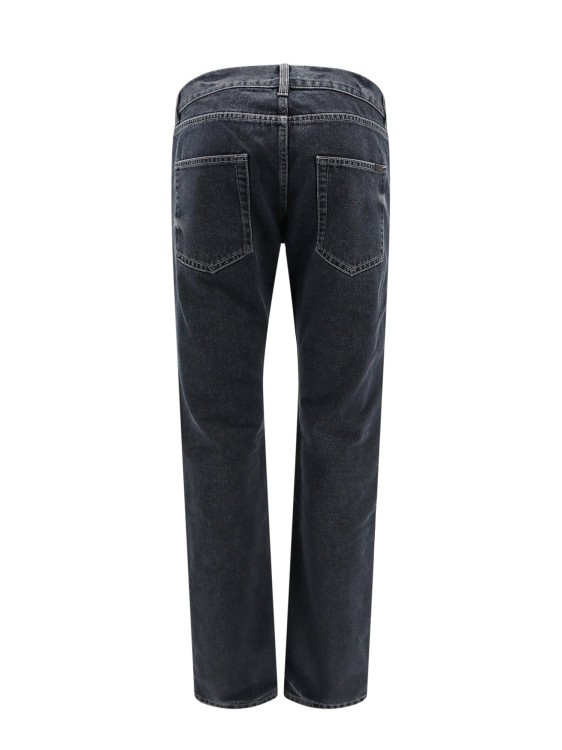 Shop Saint Laurent Organic Cotton Trouser With Back Logo Patch In Black