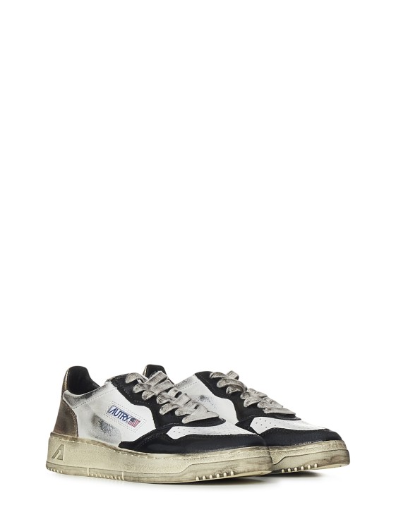 Shop Autry White Medalist Low Super Vintage Sneakers In Pink